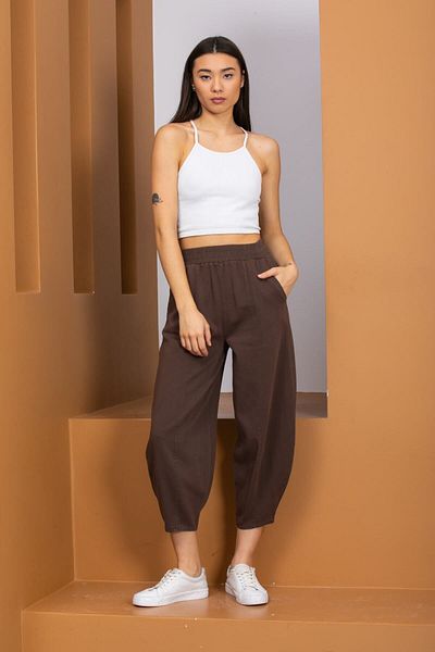 Ozan KOÇ Pantaloni Shalwar din gabardină 100% bumbac pentru femei