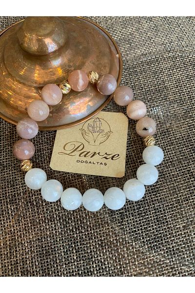 parze doğaltaş Moonstone And Sunstone Bracelet