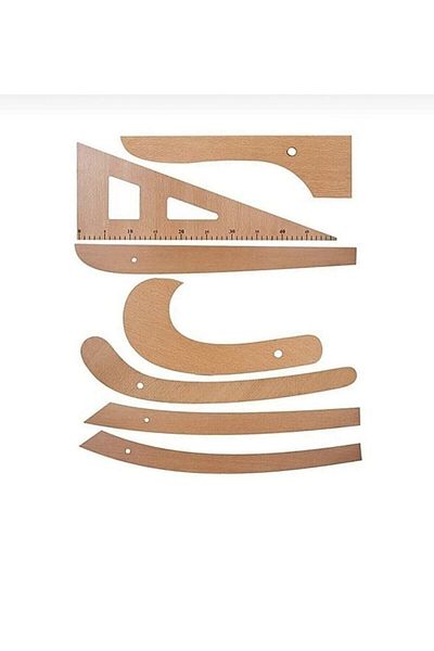 exalted hawk Wooden Riga Set of 7 - Riga Ruler - Riga Set