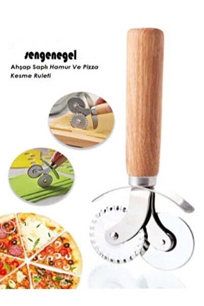 sengenegel Pratik Hamur Ve Pizza Kesme Ruleti Hamur Ve Börek Kesici Rulet Çif...