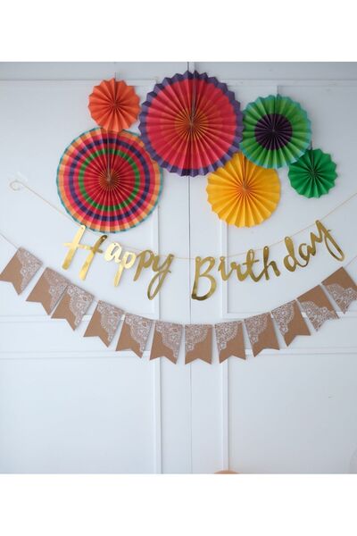 Partifabrik Набір прикрас у вигляді мереживної віялки до дня народження - Hap...