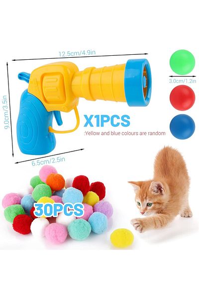 SARFEX Interactive Cat Toy - Plush Ball Throwing