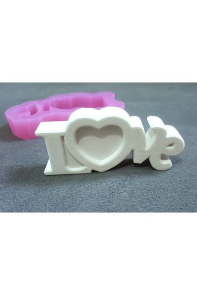 morlalem m 3 Boyutlu Love Yazılı Mini Çerçeve Silikon Kalıp K-977, Kokulu Taş...