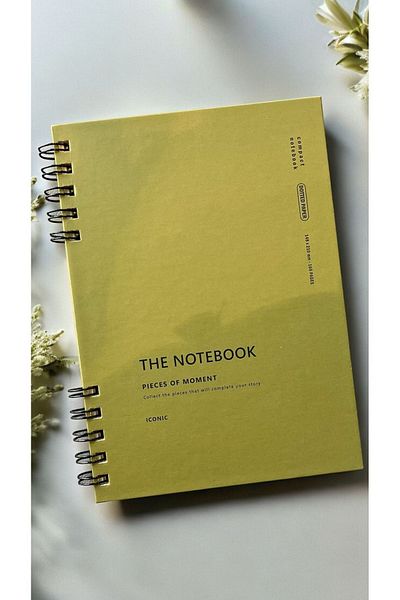 Fark Tanıtım The Notebook Series Spiraled 80 Leaf Dotted A5 Notebook (Olive Green Cover)