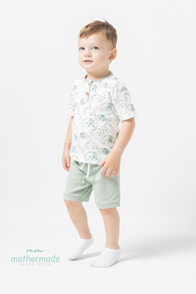 Mother Made 2-Piece Colorful Patterned Cotton Soft Textured Baby Kids Shorts Set - 3 months / 4 years old