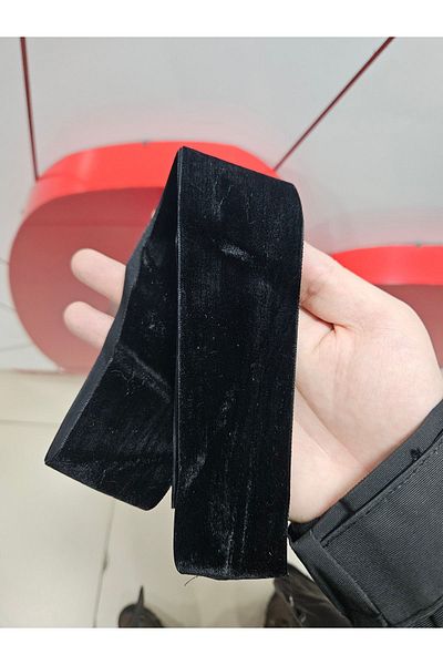 kadifecim Black Velvet Ribbon - 5 cm and 5 Meters