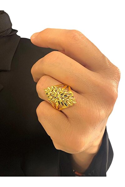 MaGold Maraş Kalemkar İşçiliği Mekik Altın Yüzük 14 Ayar