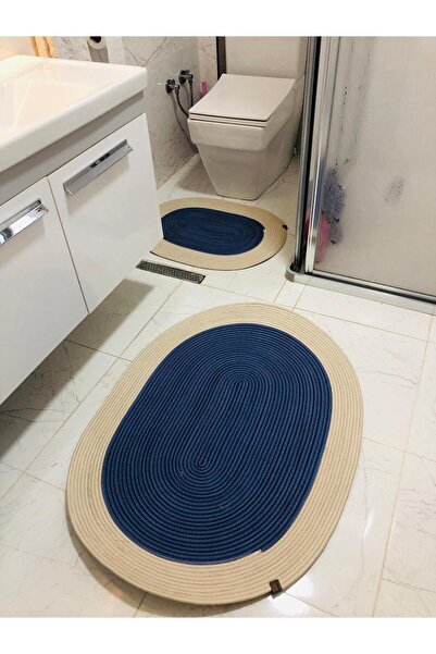 ModaCardin Σετ 2 πατάκια μπάνιου από γιούτα και άχυρο - Καλάθι σε στυλ Bohemian και Nordic