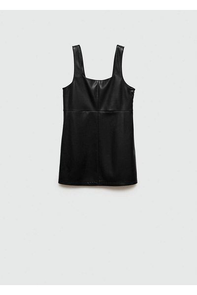 MANGO Woman LEDERKLEID JUMPSUIT --