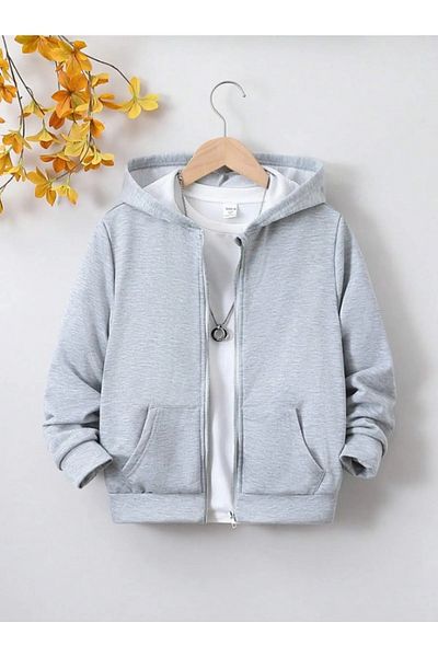 npLStore Ζακέτα/Μπουφάν Unisex Plus Size χωρίς στάμπα με φερμουάρ