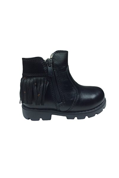 OrtopedikAL 1005 Kız Çocuk Bot Siyah Püsküllü % 100 Deri Ortopedik Anatomik 2146 Klt