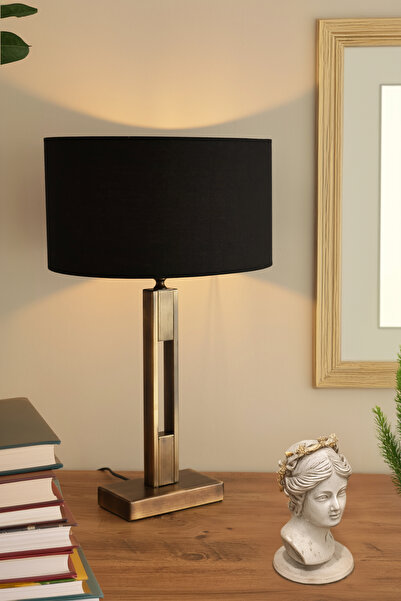 Vinner Memphis Antik Eskitme Kaplama Metal Abajur - Siyah