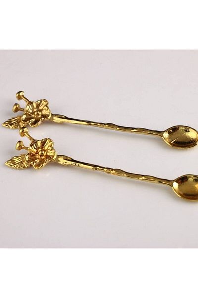 KristalGalerisi Serves 6 Teaspoon Gold