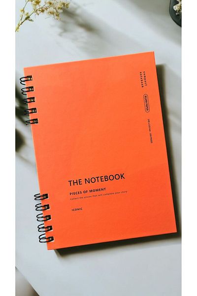 Fark Tanıtım The Notebook Series Spiraled 80 Sheets Unlined A5 Notebook (Orange Coral Cover