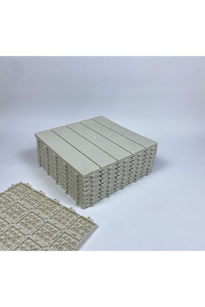 Gerçektrend شبكة أرضية من بلاط الأرضيات البلاستيكية الصلبة المزخرفة بالباركيه مقاس 30 × 30 (قطعة واحدة)