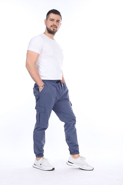 VIKUNYA Seasonal Polyester Blended Lycra Cargo Pants Quality Gabardine Fabric