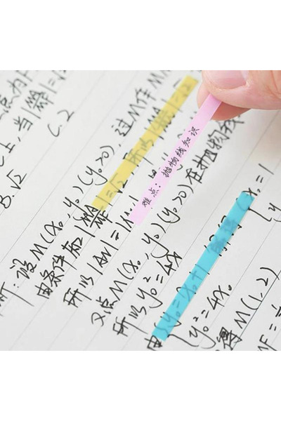 NaSaDAN Şerit Şeffaf Sticky Postit Not Kağıdı Pastel Tonlar 300 Yaprak