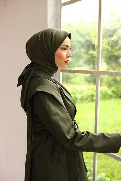 Silk Home Eșarfă din twill simplu Silk Home 11343-74 Kaki