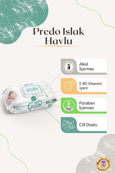 PREDO Newborn 99% Pure Water Wet Towels 6 Packs 324 Sheets