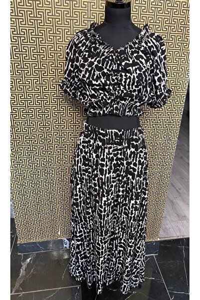 Butik Madonna yaka etekli takım
