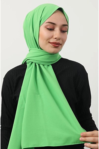 Mides scarf Hijab Cotton Crash Jazz Shawl Model - green