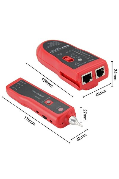 SEENERGY SE-AR868 Kablo Test Cihazı RJ11 RJ45 Cat5 Cat5E Cat6 Telefon - Network Hat Bulucu BİLİ BİLİ
