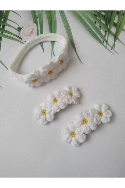 Kadın Girişimciler Atölyesi Papatya Bandana - ȘI Set de 2 catarame snap