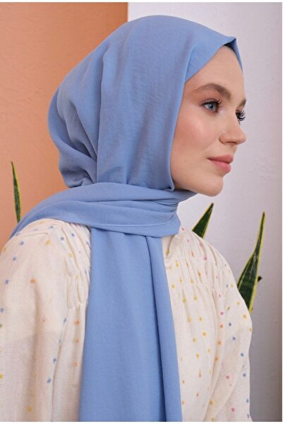 Mides scarf Hijab Cotton Kraş Cazz Shawl Model-baby Blue