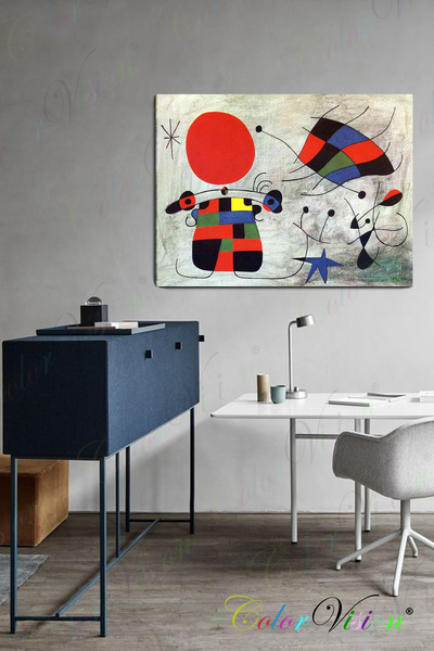 ColorVision Joan Miro the smile of the flam boyant wings Kanvas Tablo 1
