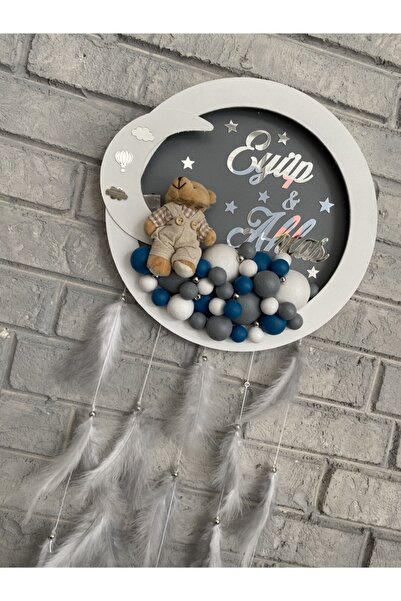NeşeliAtölyem 31 Cm Round LED Bubble Baby Door Ornament