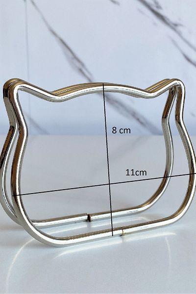 vollen yarn Μεταλλική τσάντα Cat Model - Λαβή 11x8 cm
