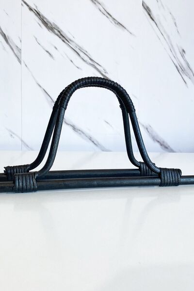 vollen yarn Doğal Bambu Ahşap Çanta Sapı 27cm