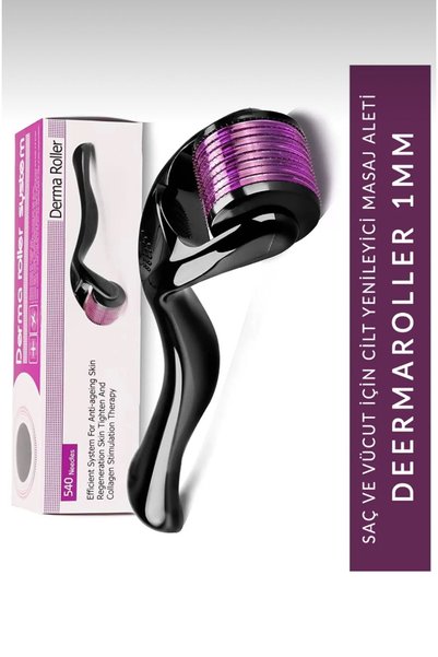 Aksesuar 1 Mm Dermaroller - Serum-Free Beard Groomizer for Skins, Micro Facia...