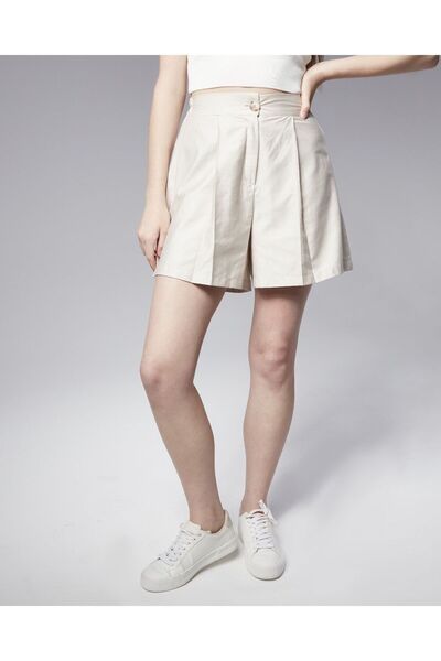 POD Ofis Tarzı Şort Etek Pileli