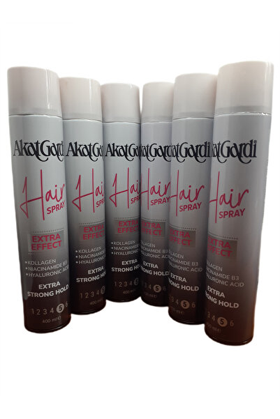 Akat Gardi Saç Spreyi Extra Strong Hold 400 ml x 6 Adet