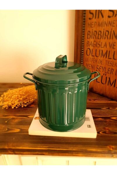 Panoramas Home سلة المهملات المجلفنة ذات سطح الطاولة سعة 4 لتر