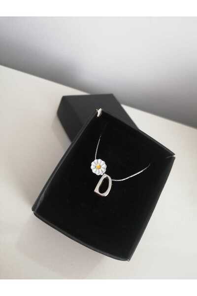 Judas Takı Silver Color Mini D Initial Necklace - Women