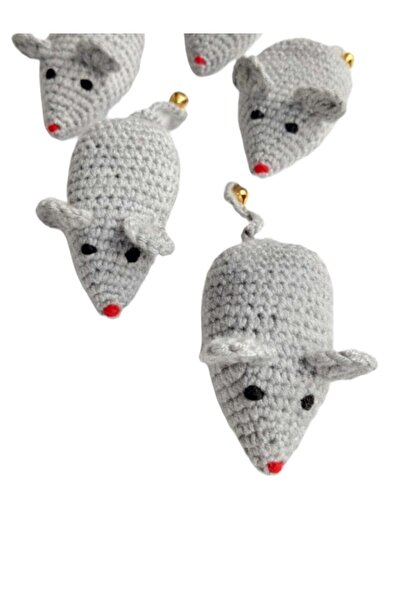 Be Cat Catnıpli Fare Model Örgü Çıngıraklı Kedi & Köpek Oyuncağı