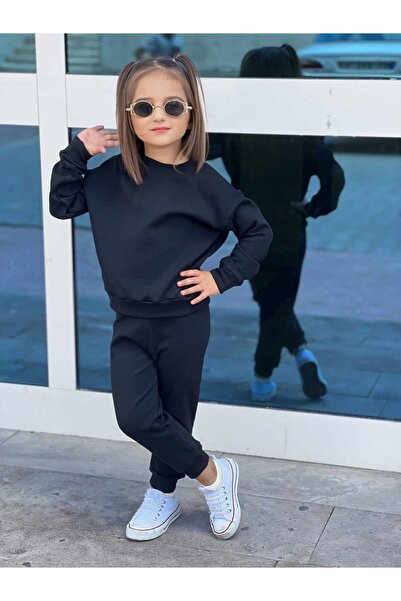 KTT TEKSTİL Hosszú ujjú blúz és nadrág szett lányoknak - 2 részes óvodai általános iskolai szett