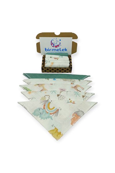 Birmelek Double Layer Muslin Mouth Cloth 5 pieces