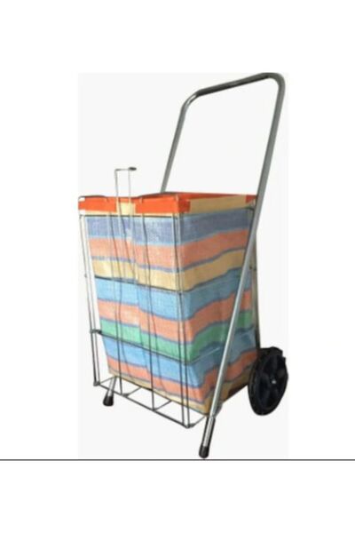 AKÇAY DOST TİCARET Jumbo Kalın Telli Çelik Teker Pazar Arabası