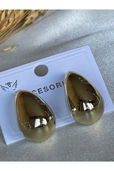 MOREPERLA Women's Teardrop Drop Earrings Gold Color