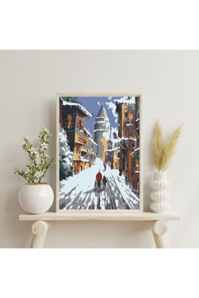 STEMXR Sayılarla Boyama Tuval Kar ve İstanbul Temalı