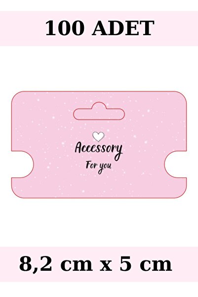 Emtory Home Pembe For You Accessory - 100 Adet Kolye Kartı - Bileklik Kartı -...