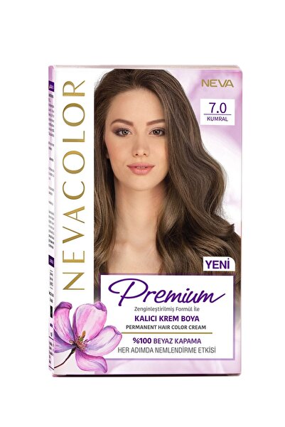 NEVA KOZMETİK Nevacolor Premium Kalıcı Krem Set Boya 7.0 Kumral