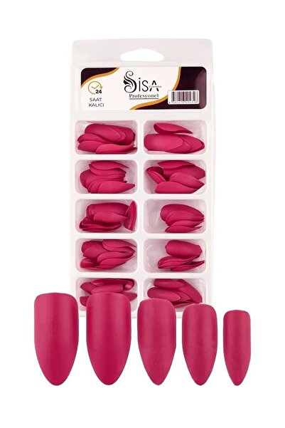SİSA Cosmetics Sisa Profesyonel 100'lü Kutulu Badem Fuşya Takma Tırnak / Kırı...