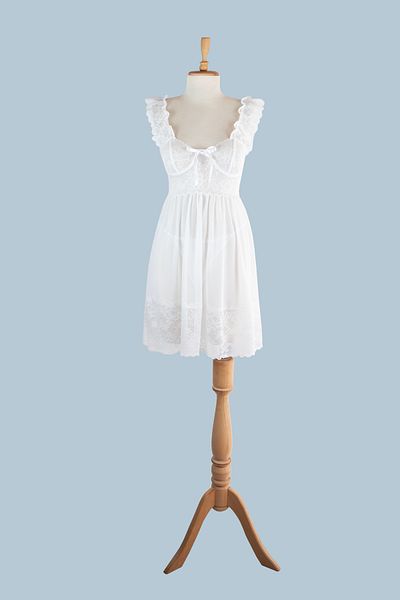 MAUDA Short Nightgown - Lace Detailed