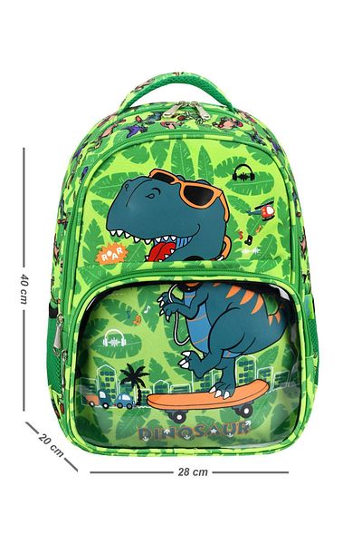 Roxy Dinosaur Patterned Licensed Primary School Bag and Lunch Box Set