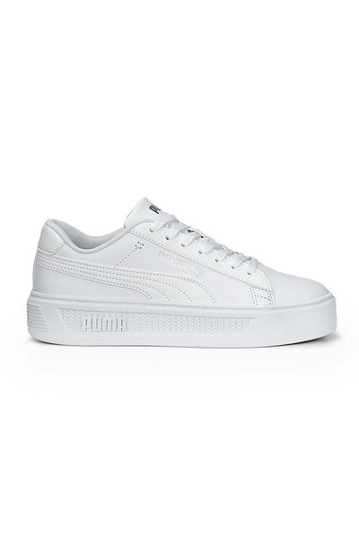Puma Pantofi sport pentru femei Smash Platform V3 - alb argintiu 390758