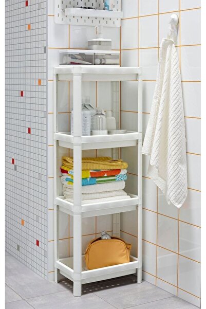 Carpekitchen Raf Ünitesi 4 Katlı Beyaz Vesken Organizer Dikdörtgen